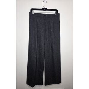 Banana Republic dark grey wool blend wide leg dress pants - 4